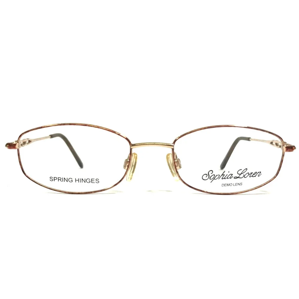 Sophia Loren Eyeglasses Frames M133 ZYLOWARE 153 Gold Tortoise Oval 50-18-140